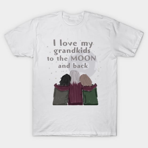 I love my grandkids to the moon and back T-Shirt by Antiope